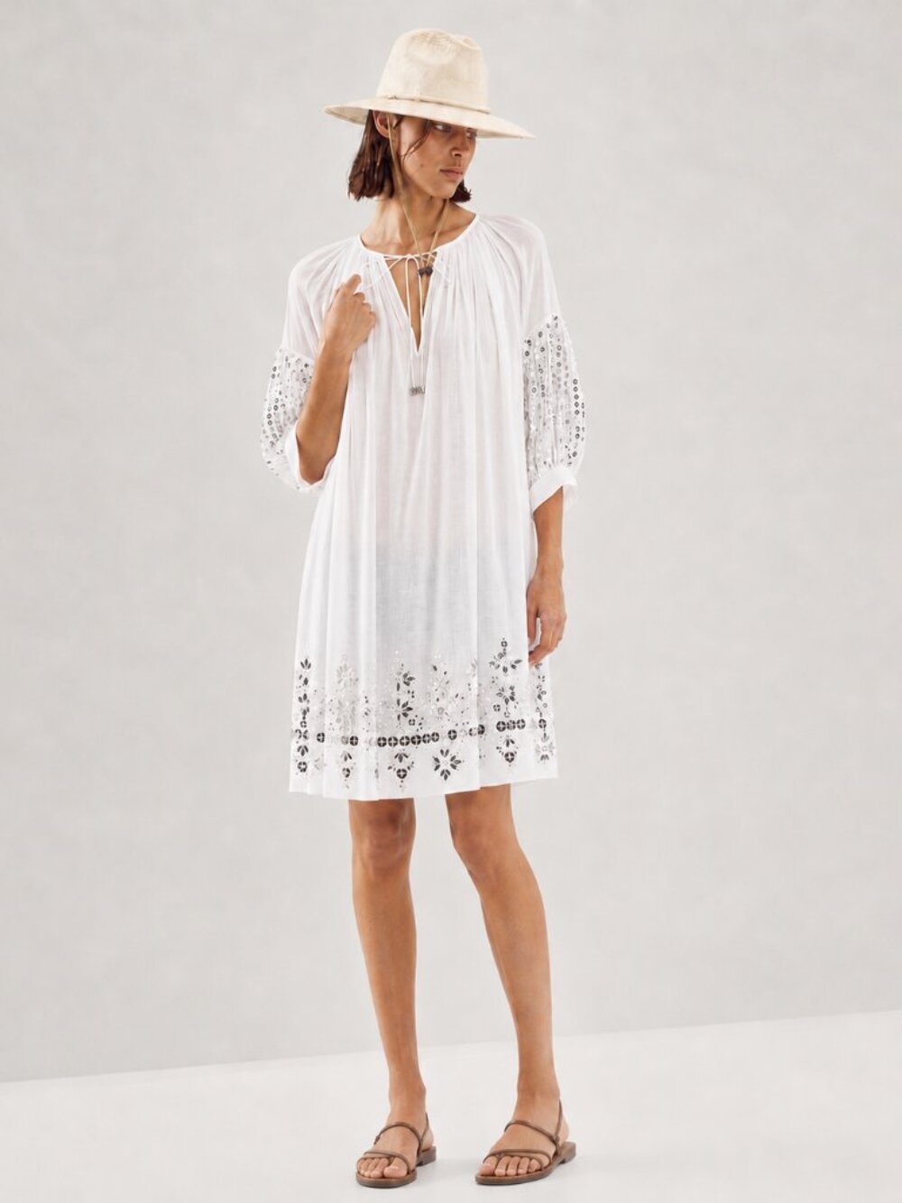 MICHAEL KORS COLLECTION Hand-Embroidered Caftan Dress - Picture 4 of 13